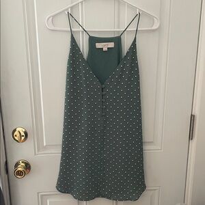 LOFT Green Flower print Camisole
